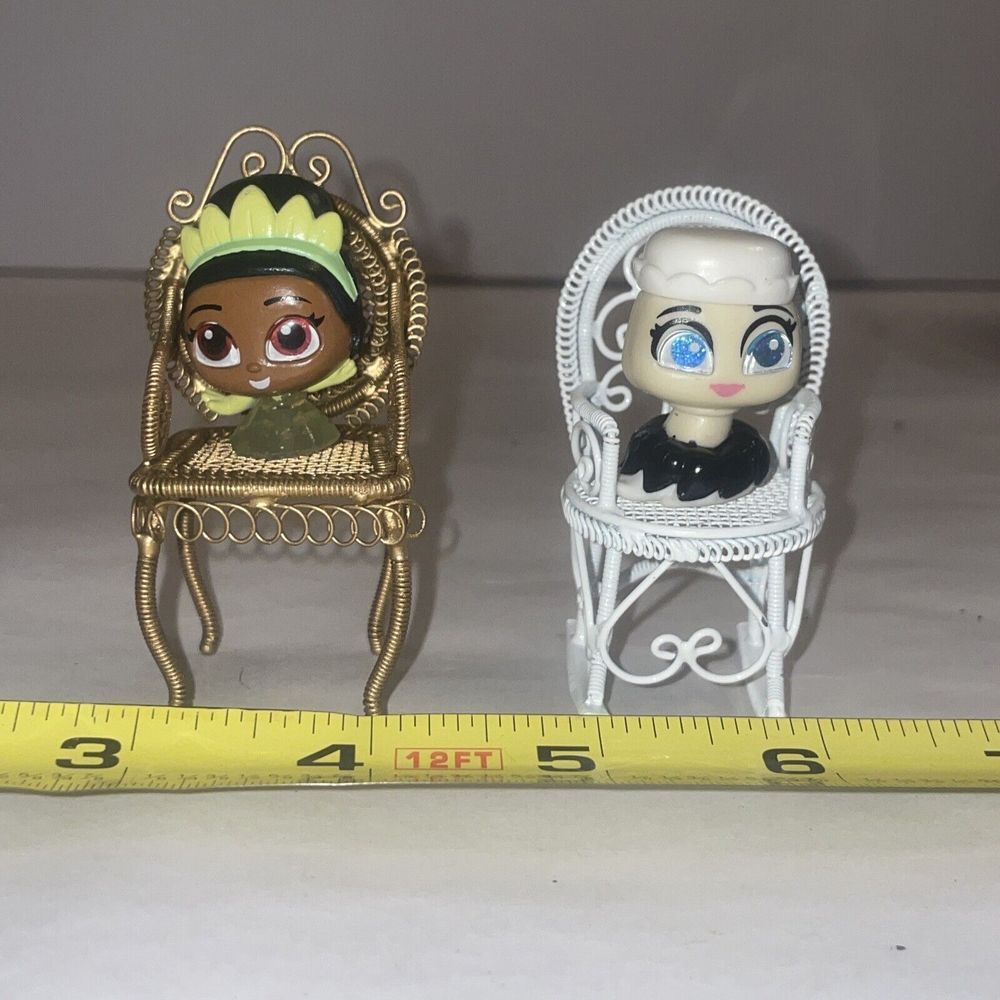 1:12 Vintage Metal Doll House Chairs Furniture Rocker Ornate